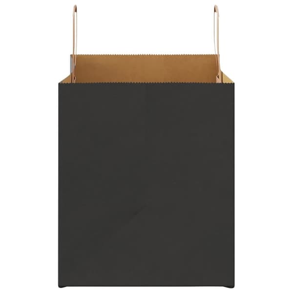 vidaXL Kraftpapperspåsar 250 st med handtag svart 32x22x24 cm