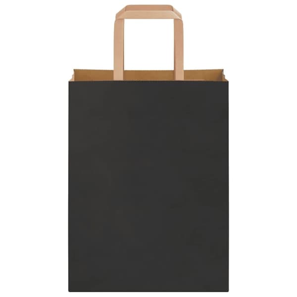 vidaXL Kraftpapperspåsar 250 st med handtag svart 21x11x28 cm