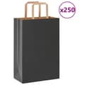 Pikkukuva 1 / 11: vidaXL Paperikassit 250 kpl kahvoilla musta 21x11x31 cm
