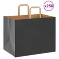 Pikkukuva 1 / 11: vidaXL Paperikassit 250 kpl kahvoilla musta 32x22x24 cm