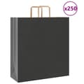 Pikkukuva 1 / 11: vidaXL Paperikassit 250 kpl kahvoilla musta 45x17x48 cm