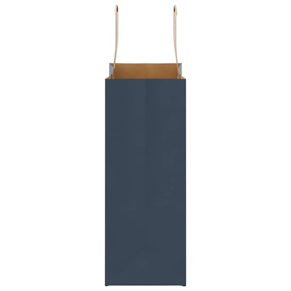 vidaXL Kraftpapperspåsar 250 st med handtag blå 21x11x28 cm