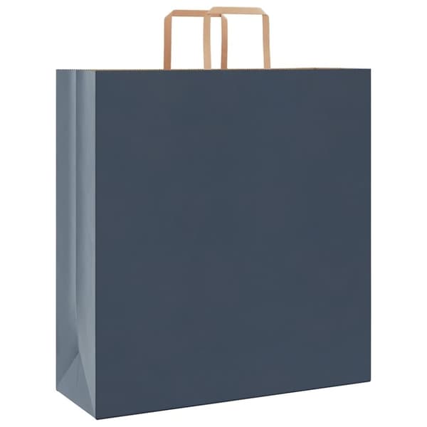 vidaXL Kraftpapperspåsar 50 st med handtag blå 45x17x48 cm
