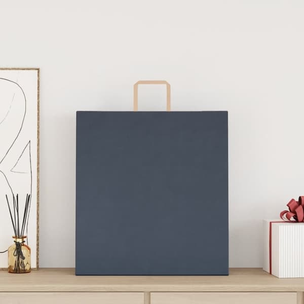 vidaXL Kraftpapperspåsar 50 st med handtag blå 45x17x48 cm