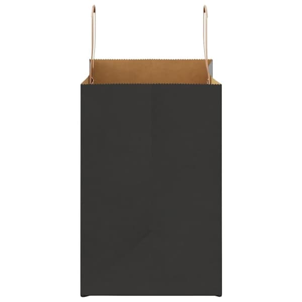 vidaXL Kraftpapperspåsar 250 st med handtag svart 26x17x25 cm