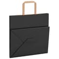 Miniatyrbild 9 av 11: vidaXL Kraftpapperspåsar 250 st med handtag svart 26x17x25 cm