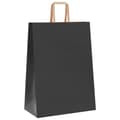 Miniatyrbild 4 av 11: vidaXL Kraftpapperspåsar 250 st med handtag svart 32x17x44 cm
