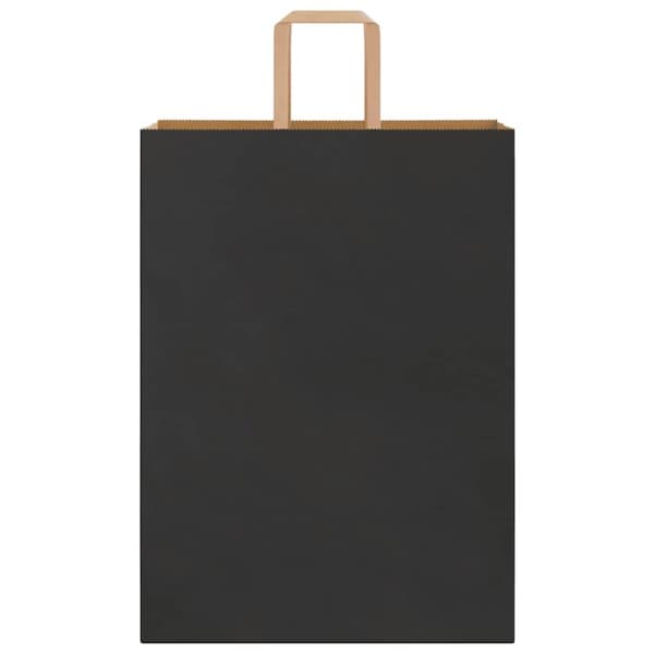 vidaXL Kraftpapperspåsar 250 st med handtag svart 32x17x44 cm