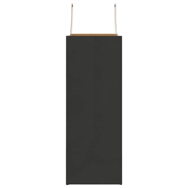 vidaXL Kraftpapperspåsar 250 st med handtag svart 32x17x44 cm
