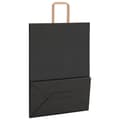 Miniatyrbild 9 av 11: vidaXL Kraftpapperspåsar 250 st med handtag svart 32x17x44 cm