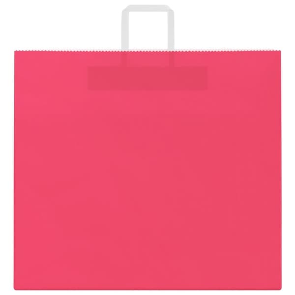 vidaXL Kraftpapperspåsar 50 st med handtag rosa 54x15x49 cm