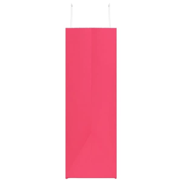 vidaXL Kraftpapperspåsar 50 st med handtag rosa 54x15x49 cm
