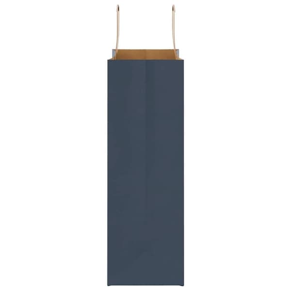 vidaXL Kraftpapperspåsar 50 st med handtag blå 26x12x35 cm