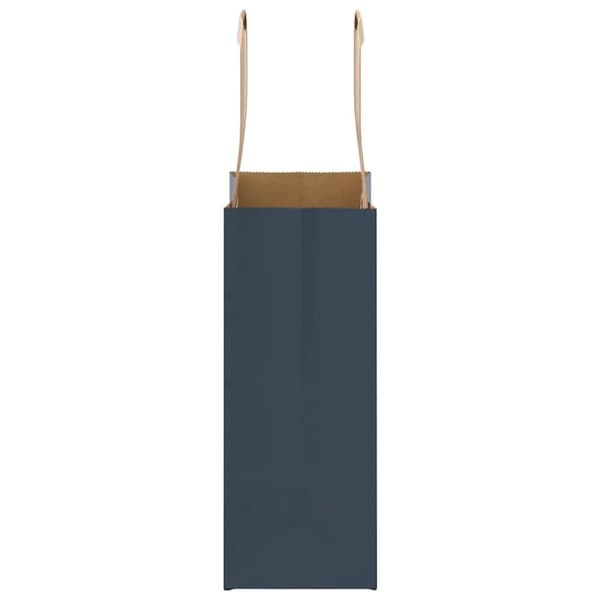 vidaXL Kraftpapperspåsar 50 st med handtag blå 15x8x21 cm