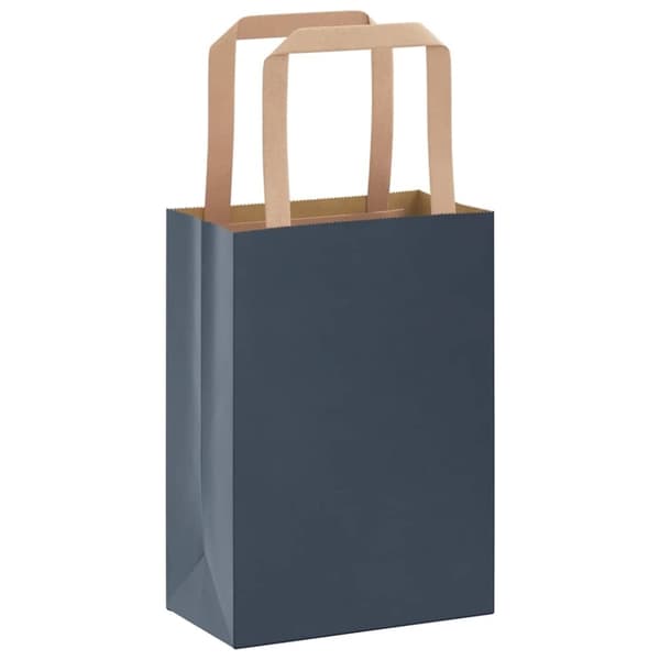 vidaXL kraftpapirposer 250 stk. med håndtag 15x8x21 cm blå