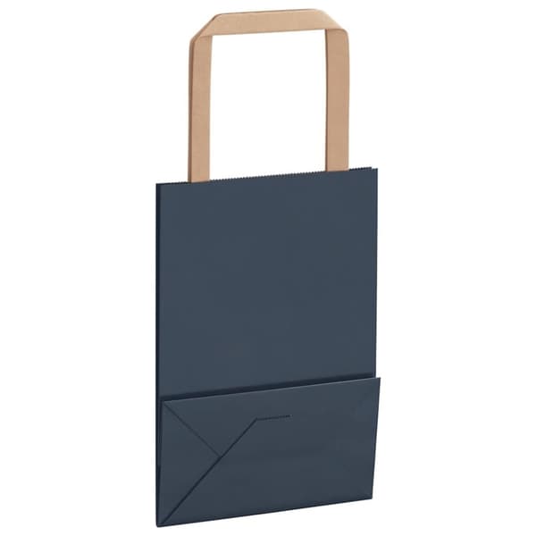 vidaXL kraftpapirposer 250 stk. med håndtag 15x8x21 cm blå