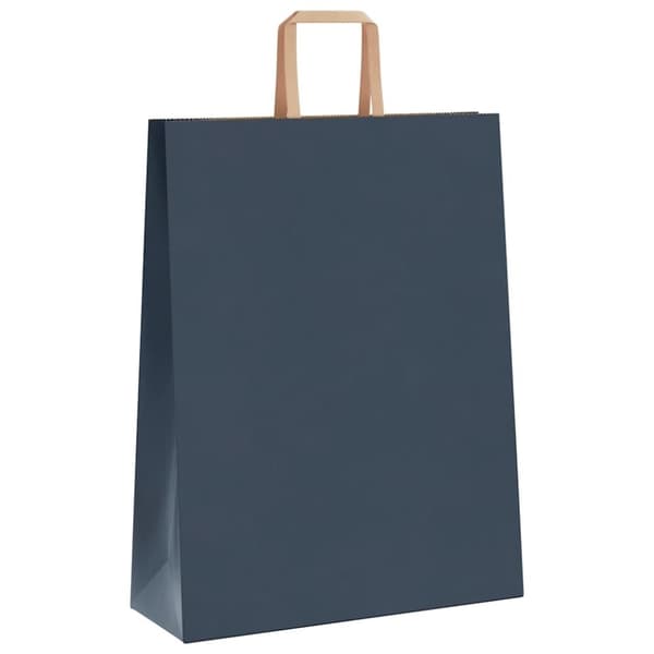 vidaXL Paperikassit 50 kpl kahvoilla sininen 32x12x42 cm