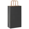 Pikkukuva 3 / 11: vidaXL Paperikassit 250 kpl kahvoilla musta 21x11x36 cm