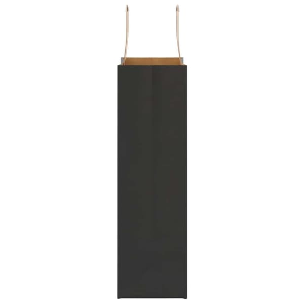 vidaXL Paperikassit 250 kpl kahvoilla musta 21x11x36 cm