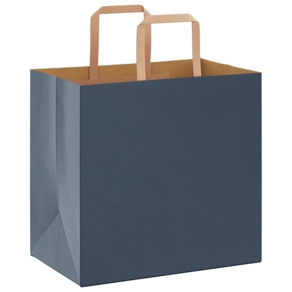 vidaXL kraftpapirposer 50 stk. med håndtag 26x17x25 cm blå