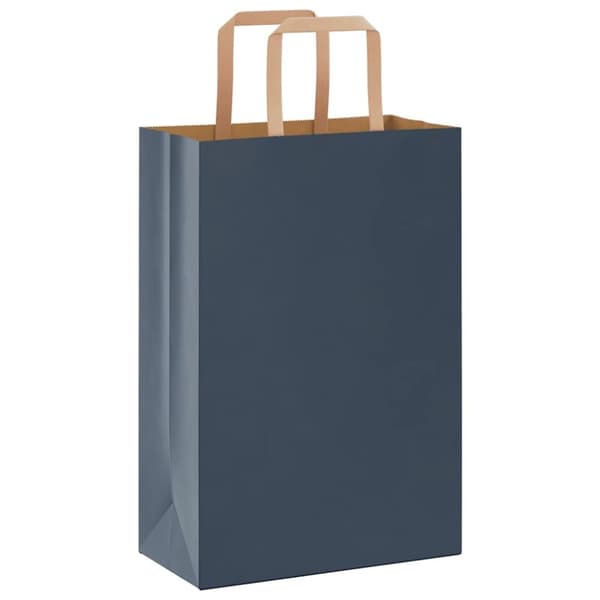 vidaXL kraftpapirposer 250 stk. med håndtag 21x11x31 cm blå