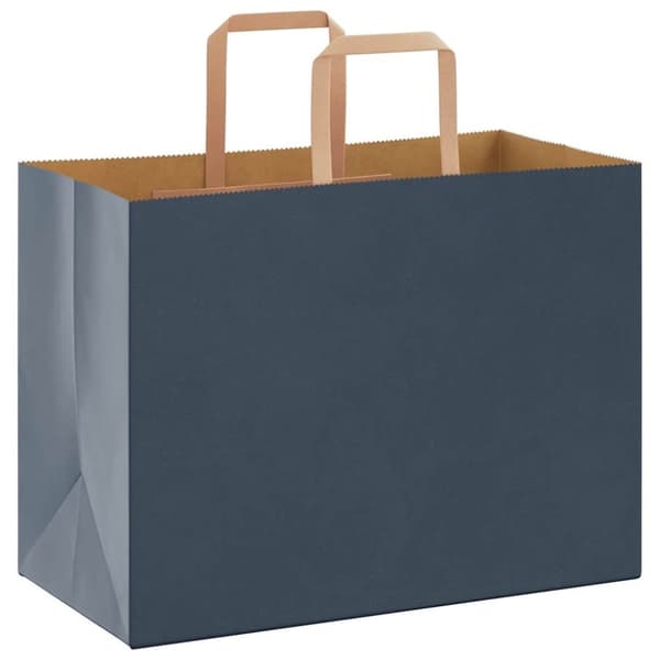 vidaXL Kraftpapperspåsar 250 st med handtag blå 32x17x25 cm
