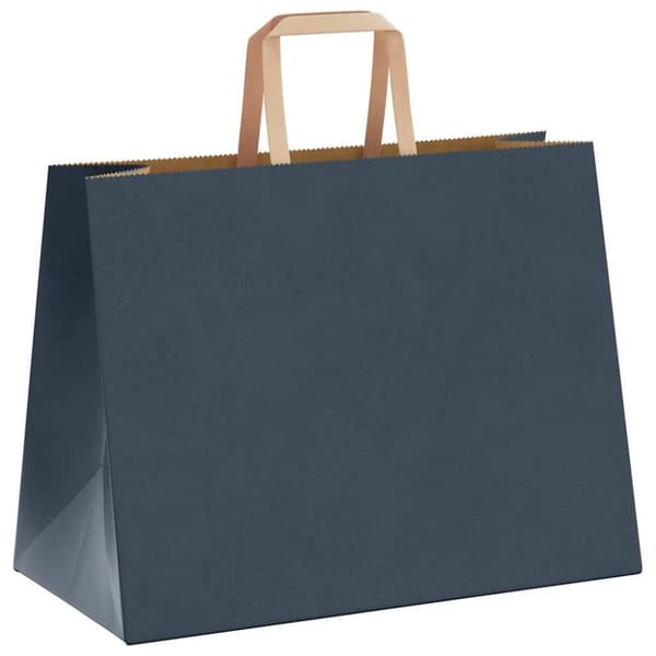 vidaXL Kraftpapperspåsar 250 st med handtag blå 32x17x25 cm