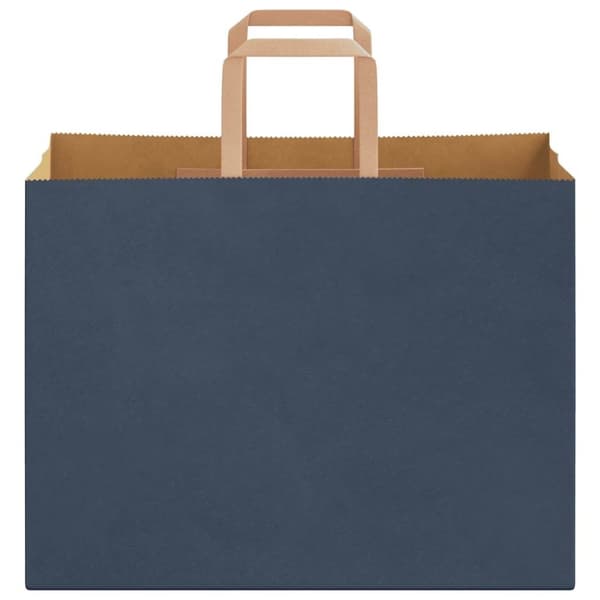 vidaXL Kraftpapperspåsar 250 st med handtag blå 32x17x25 cm