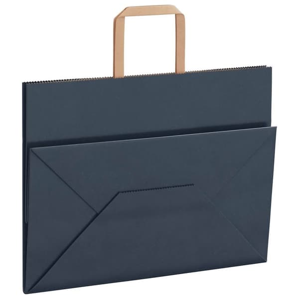 vidaXL Kraftpapperspåsar 250 st med handtag blå 32x17x25 cm
