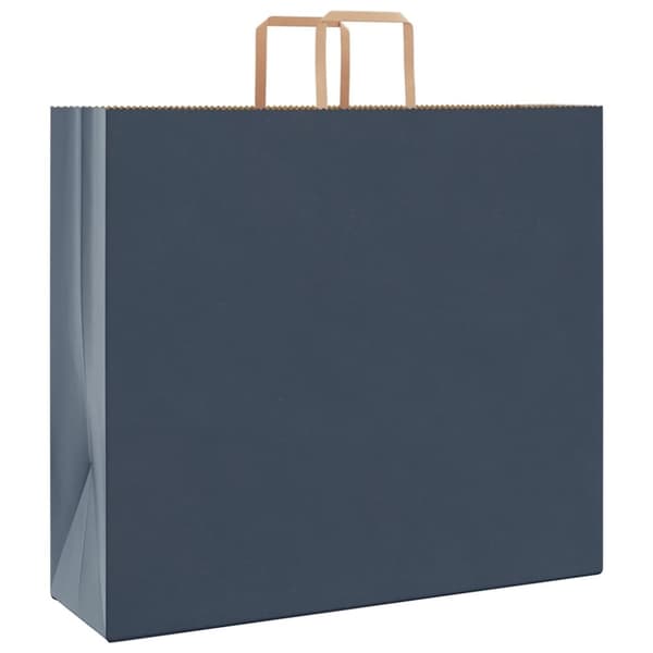 vidaXL kraftpapirposer 250 stk. med håndtag 54x15x49 cm blå