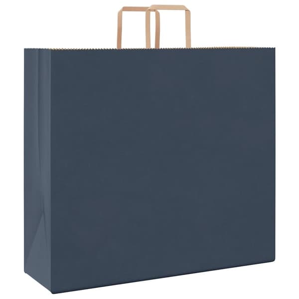 vidaXL kraftpapirposer 250 stk. med håndtag 54x15x49 cm blå