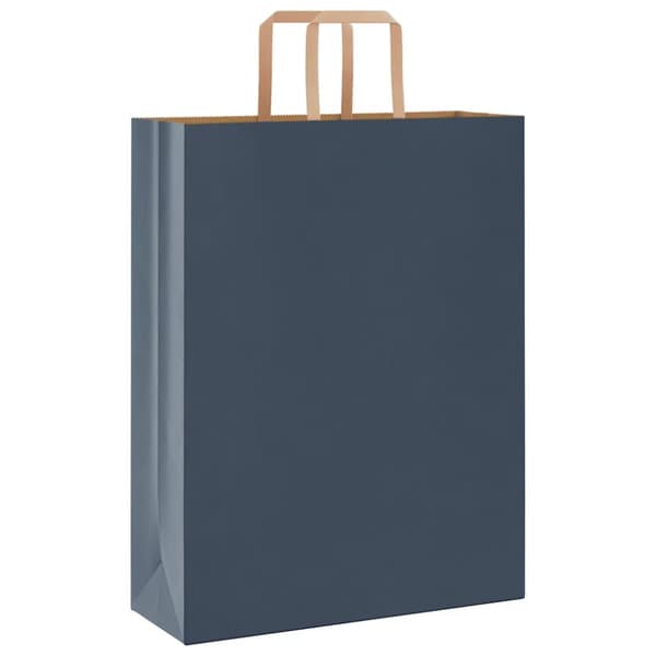 vidaXL kraftpapirposer 250 stk. med håndtag 32x12x42 cm blå