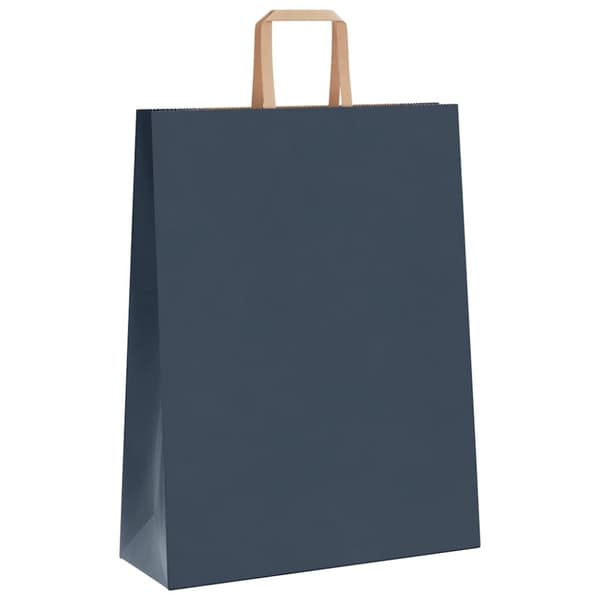 vidaXL kraftpapirposer 250 stk. med håndtag 32x12x42 cm blå