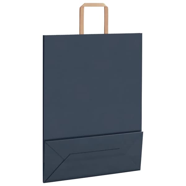 vidaXL kraftpapirposer 250 stk. med håndtag 32x12x42 cm blå