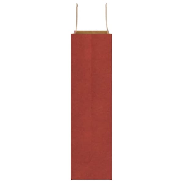 vidaXL Kraftpapperspåsar 50 st med handtag röd 32x12x42 cm