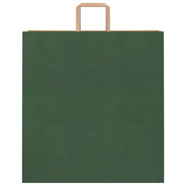 vidaXL kraftpapirposer 50 stk. med håndtag 45x17x48 cm grøn
