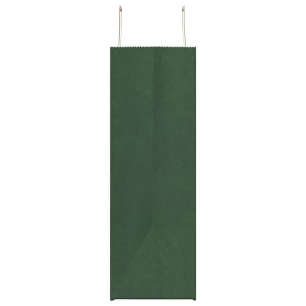 vidaXL Kraftpapperspåsar 50 st med handtag grön 54x15x49 cm