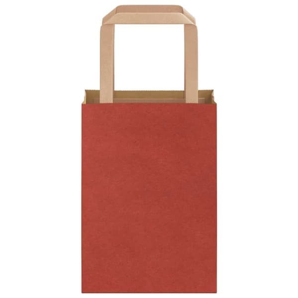 vidaXL Kraftpapperspåsar 50 st med handtag röd 15x8x21 cm