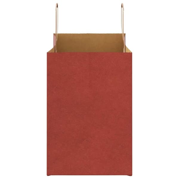 vidaXL kraftpapirposer 250 stk. med håndtag 32x17x25 cm rød