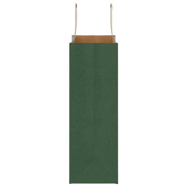 vidaXL Kraftpapperspåsar 250 st med handtag grön 21x11x31 cm
