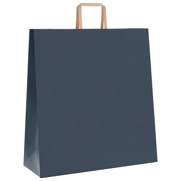 vidaXL Paperikassit 250 kpl kahvoilla sininen 45x17x48 cm