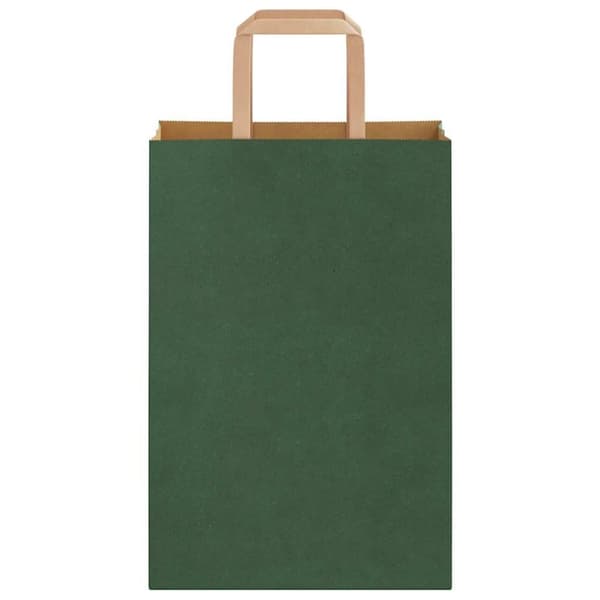 vidaXL kraftpapirposer 50 stk. med håndtag 21x11x31 cm grøn