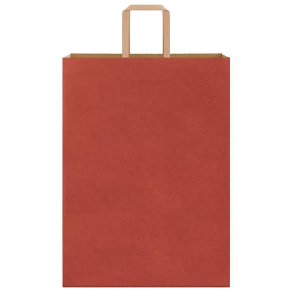vidaXL Kraftpapperspåsar 250 st med handtag röd 32x17x44 cm
