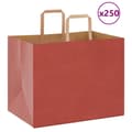 Miniatyrbillede 1 af 11: vidaXL kraftpapirposer 250 stk. med håndtag 32x22x24 cm rød