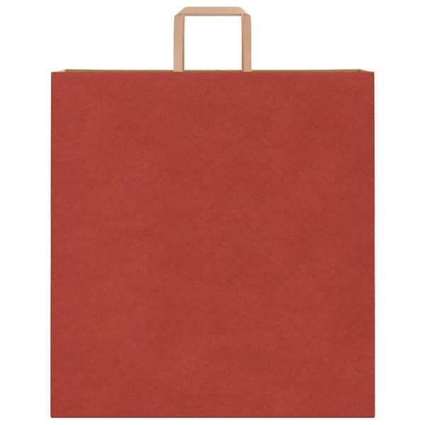 vidaXL kraftpapirposer 250 stk. med håndtag 45x17x48 cm rød