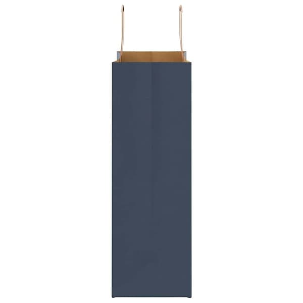 vidaXL Kraftpapperspåsar 250 st med handtag blå 26x12x35 cm