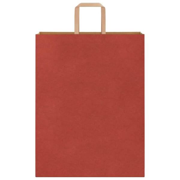 vidaXL Papirposer 250 stk med håndtak rød 32x12x42 cm