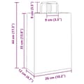 Miniatyrbild 11 av 11: vidaXL Kraftpapperspåsar 250 st med handtag röd 26x12x35 cm