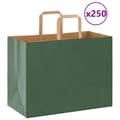 Pikkukuva 1 / 11: vidaXL Paperikassit 250 kpl kahvoilla vihreä 32x17x25 cm