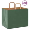 Pikkukuva 1 / 11: vidaXL Paperikassit 250 kpl kahvoilla vihreä 32x22x24 cm